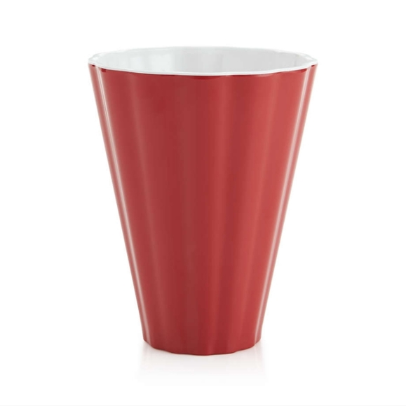 Crate & Barrel Scalloped Melamine Popcorn Cup, Set of 4 - Picture 2 of 4